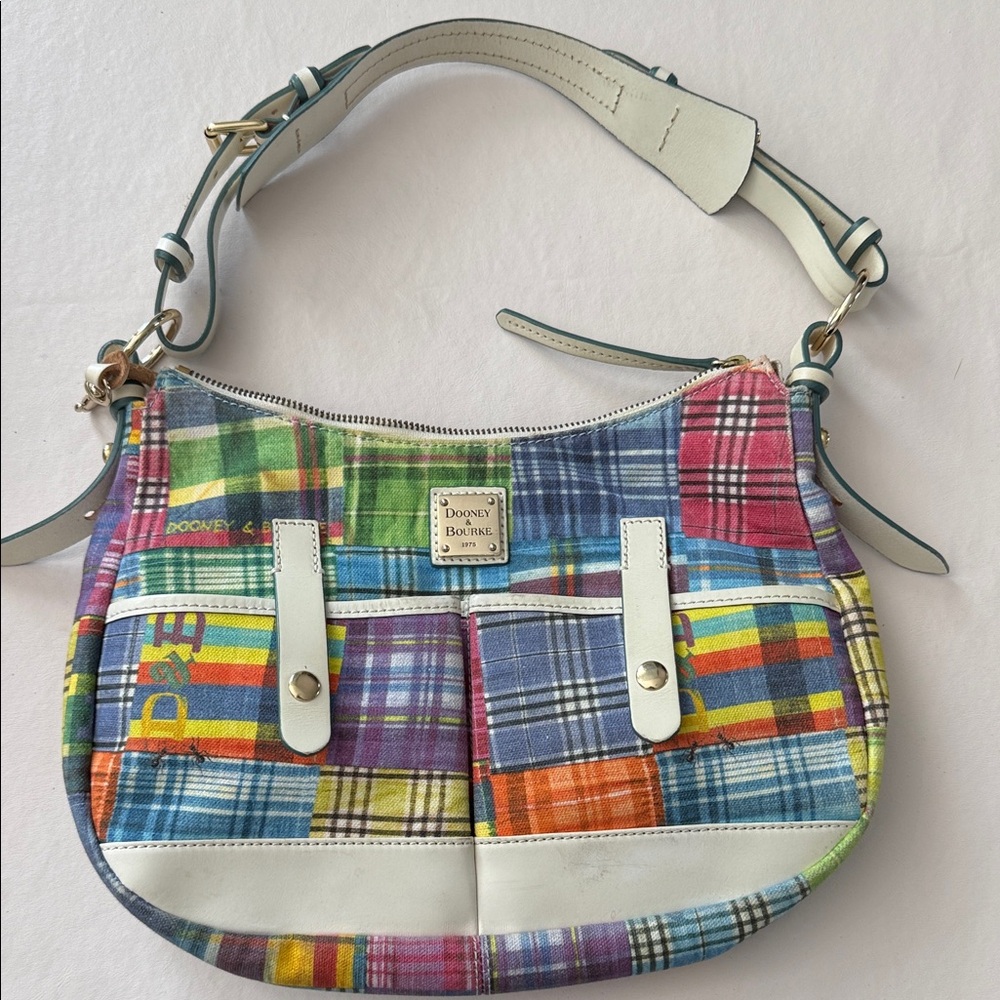 Dooney & Bourke Colorful Plaid Shoulder Bag